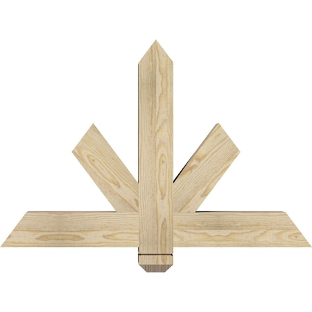Ekena Millwork Kennewick Rough Sawn Timber Gable Bracket, Douglas Fir, 36"W x 24"H x 4"D x 4"F, 16/12 Pitch GBW036X24X0404KEN00RDF